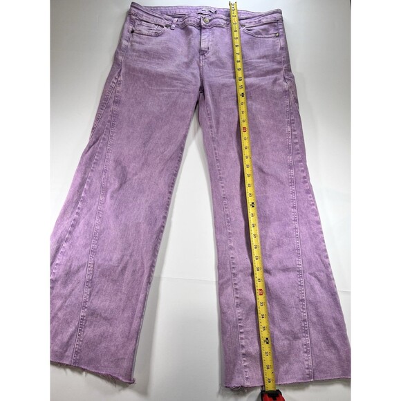 Renatta&go Flair Leg Jeans Cut Off Woman’s Sz 42 Dyed Purple. OOAK‎ - Picture 4 of 10
